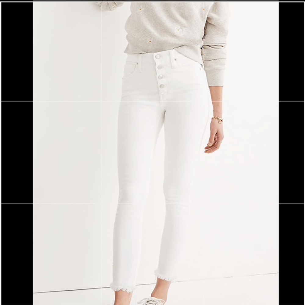 NWOT Madewell High Rise Crop Skinny Jeans